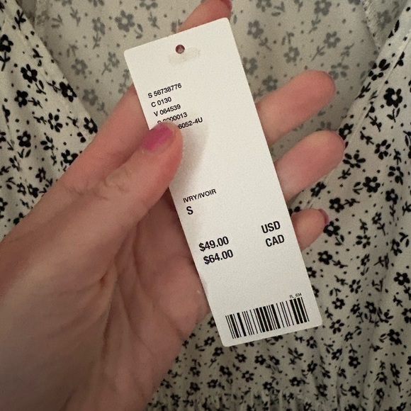 Urban Outfitters White Floral Mini Dress NWTs Size Small - Picture 2 of 6